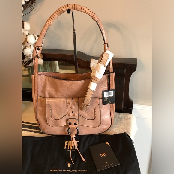 Frye Corrine Leather Crossbody Shoulder Bag Parchment Retail $328 - Picture 1 of 14